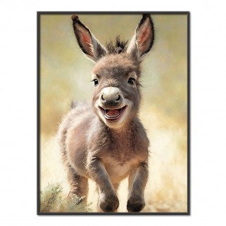 Watercolor donkey