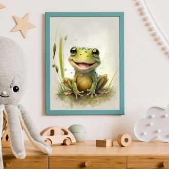 Watercolor frog