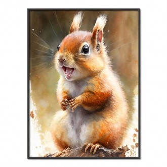 Watercolor squirrel