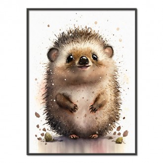 Watercolor hedgehog
