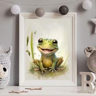 Watercolor frog