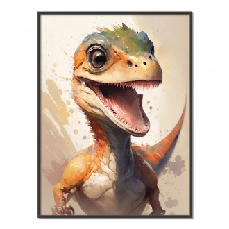 Watercolor dinosaur