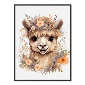 Baby camel in flowers