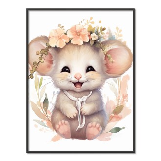 Baby mouse in flowers