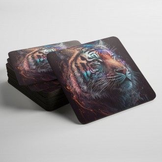 Coasters Pastel tiger