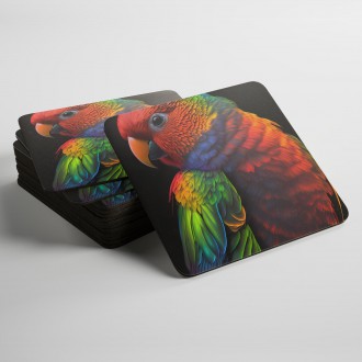 Coasters Colorful parrot
