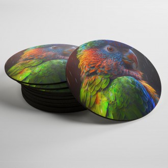 Coasters Colorful parrot 2