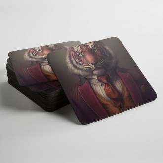 Coasters A tiger in a suit
