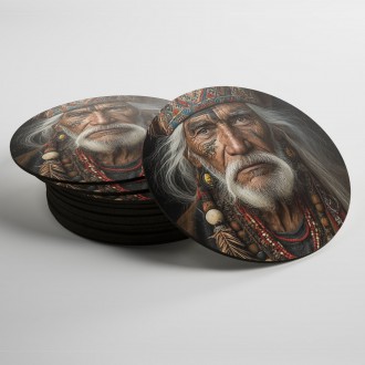 Coasters Old Native American man