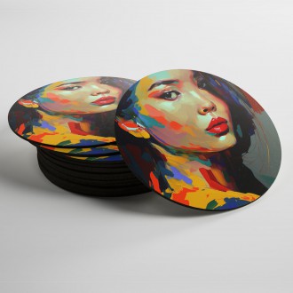 Coasters Modern Art - Japanese Woman