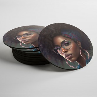 Coasters Fashion portrait - glasses
