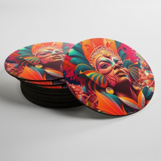 Coasters Brazilian carnival dancer