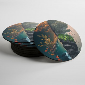 Coasters Two faces of nature