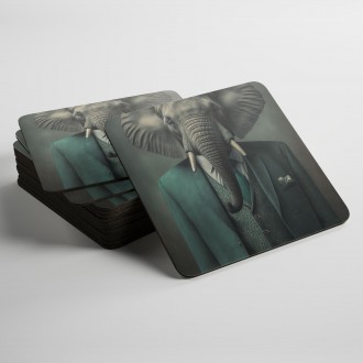 Coasters An elephant in a suit
