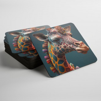 Coasters Psychedelic Giraffe