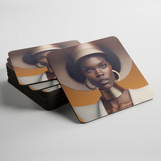 Coasters Model in a hat