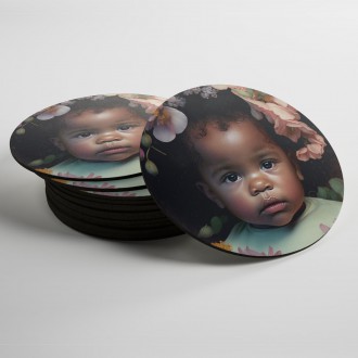 Coasters Child in flowers
