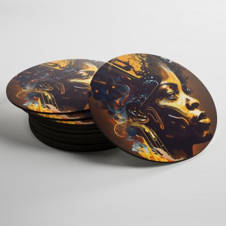 Coasters Modern art - Abstract face