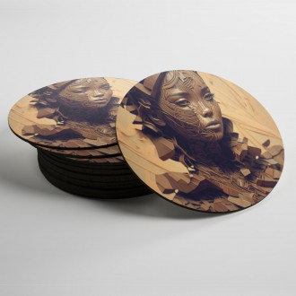 Coasters Wooden woman