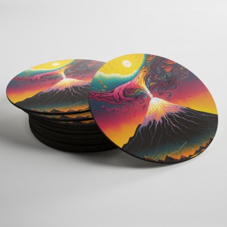 Coasters Abstract volcano explosion