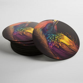 Coasters Colorful bird