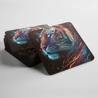 Coasters Tiger in colors