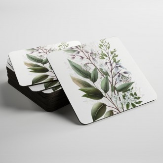 Coasters Flower herbarium 6