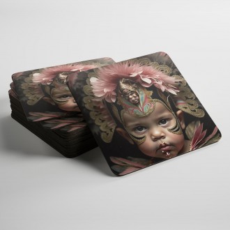 Coasters Child with a feather headdress