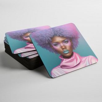 Coasters Purple Afro