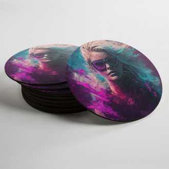 Coasters Girl in colored dust 2