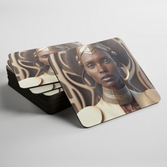 Coasters African woman in traditional dress 1