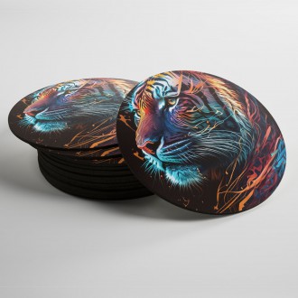 Coasters Tiger in colors