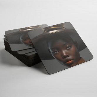 Coasters Model in a hat 4