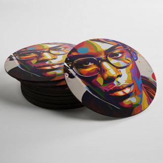 Coasters Modern art - Color portrait