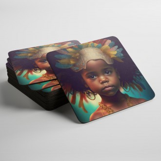 Coasters A child in a carnival mask 1