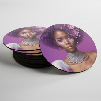 Coasters Purple Afro 1