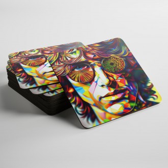 Coasters Psychedelic face