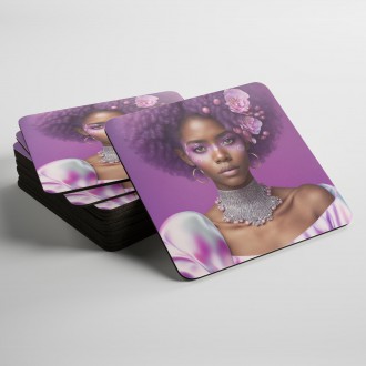 Coasters Purple Afro 1