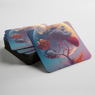 Coasters Space nature - blooming tree