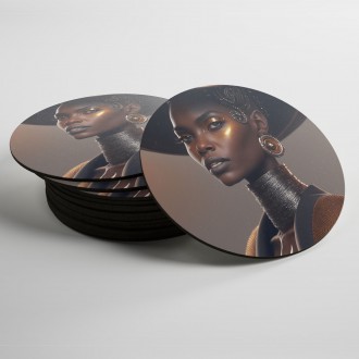 Coasters Model in a hat 2