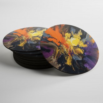 Coasters Modern art - a mixture of colors
