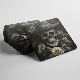 Coasters Decorated Mexican skull