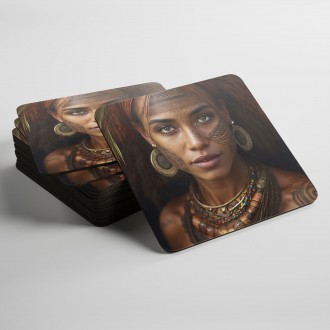 Coasters Woman with tribal tattoo