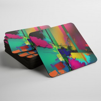 Coasters Modern art - colorful figures
