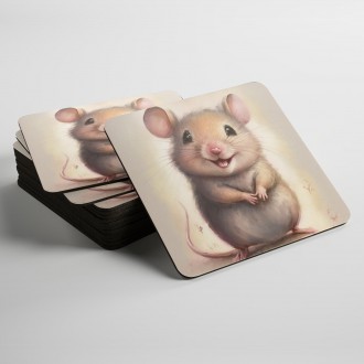 Coasters Watercolor mouse