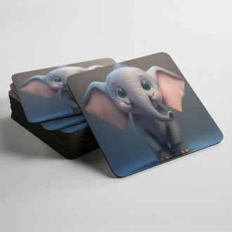 Coasters Cute elephant
