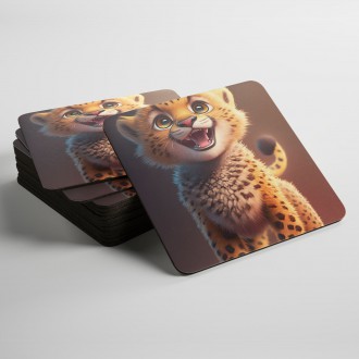 Coasters Cute cheetah