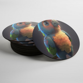 Coasters Cute parrot