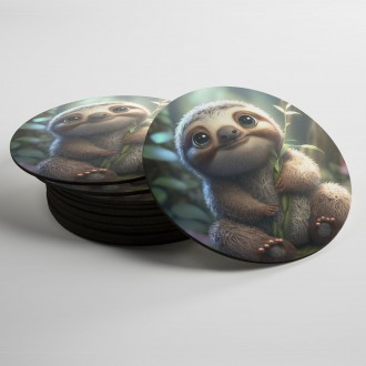 Coasters Cute sloth