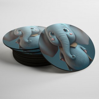 Coasters Animated elephant